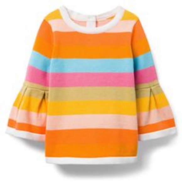 NWT Janie and Jack Stripe Bell Sleeve Sweater - Picture 1 of 6